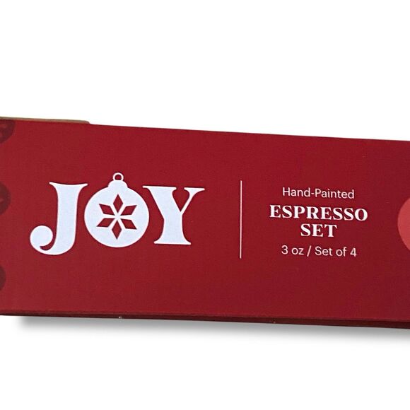 Santa Christmas Mugs Winking Santa Espresso Set of 4 Cute New Hand painted 3oz - Picture 4 of 8